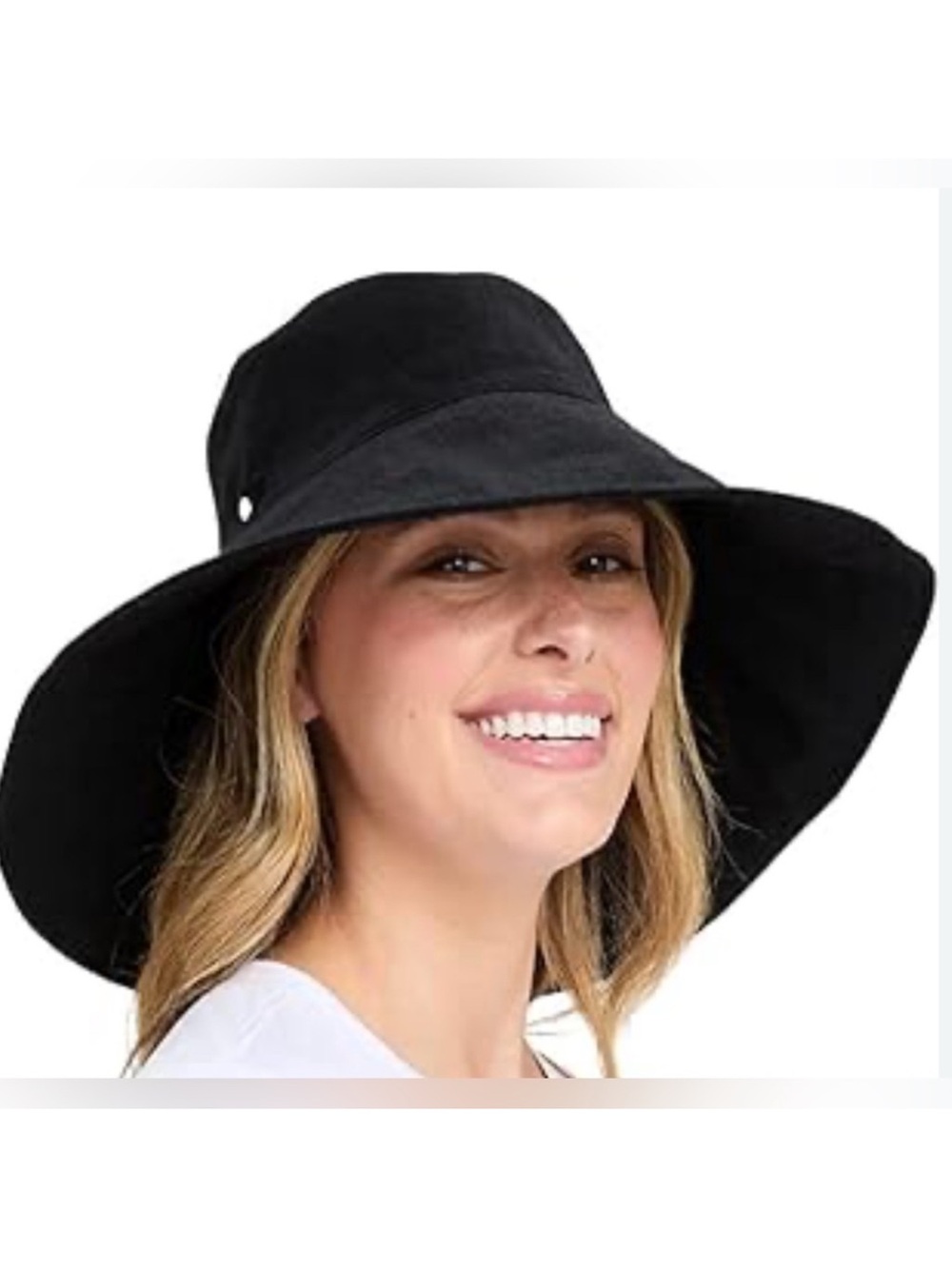 Black Wide Brim Sun Hat - Womens Fashion Hat